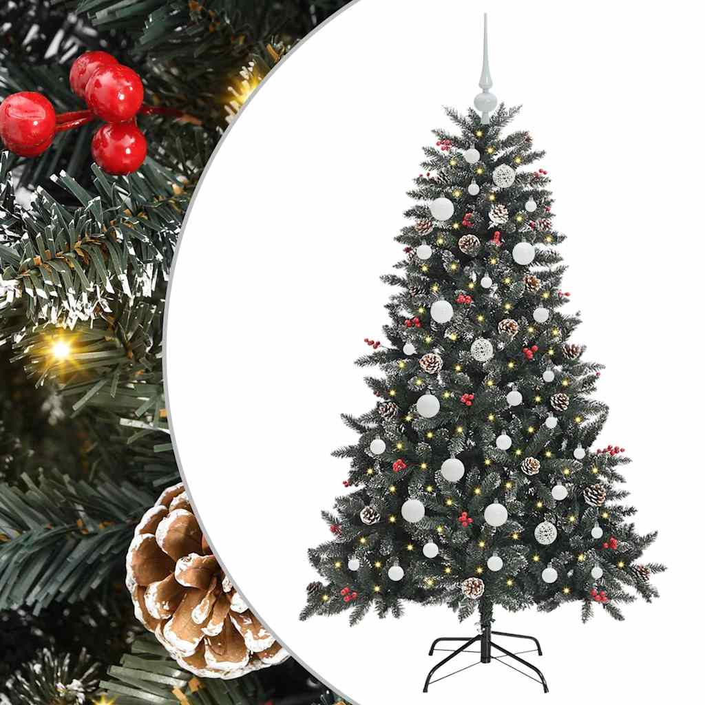 vidaXL Artificial Christmas Tree with 150 LEDs with Stand Green 120 cm