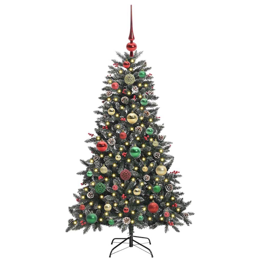 vidaXL Artificial Christmas Tree with 150 LEDs with Stand Green 120 cm