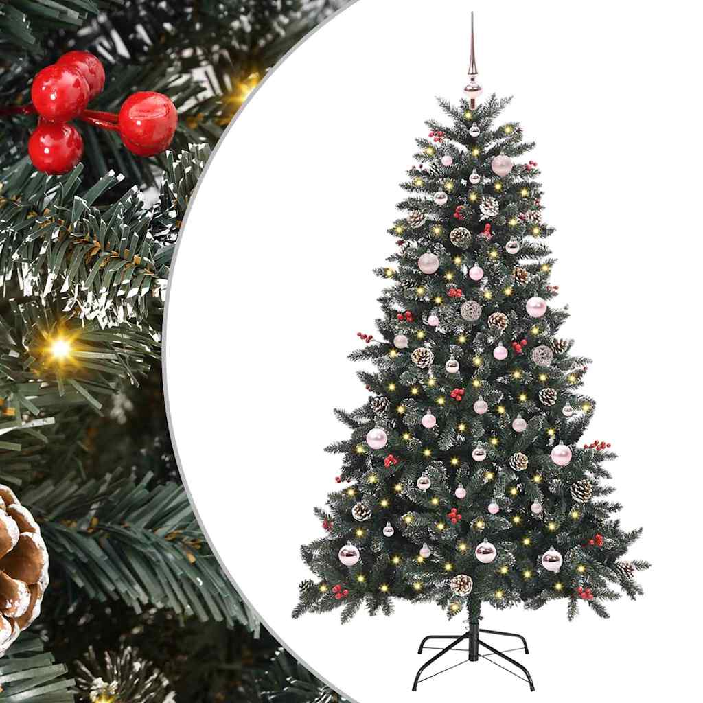 vidaXL Artificial Christmas Tree with 150 LEDs with Stand Green 150 cm