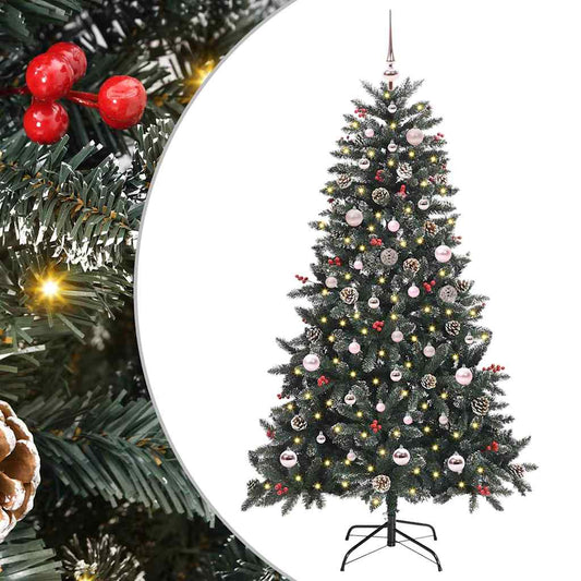 vidaXL Artificial Christmas Tree with 150 LEDs with Stand Green 150 cm