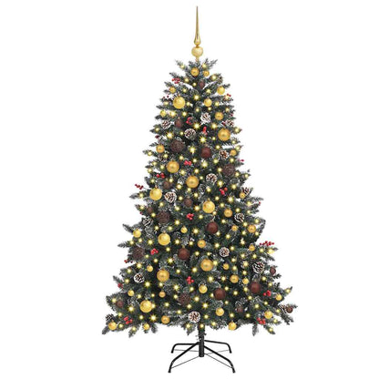 vidaXL Artificial Christmas Tree with 300 LEDs with Stand Green 180 cm