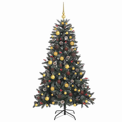 vidaXL Artificial Christmas Tree with 300 LEDs with Stand Green 180 cm