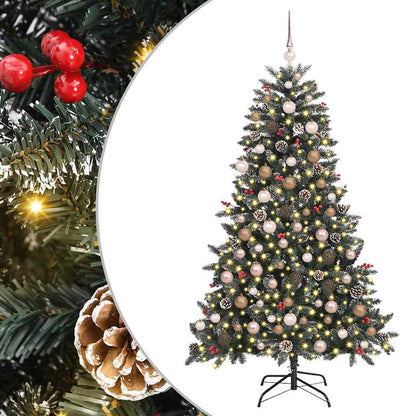vidaXL Artificial Christmas Tree with 300 LEDs with Stand Green 180 cm