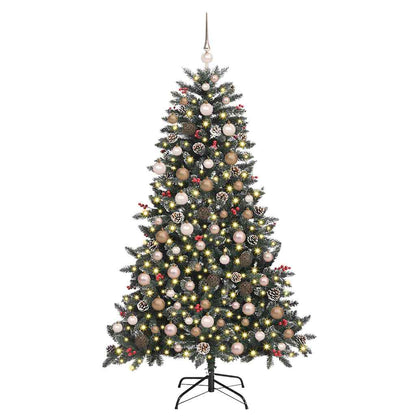 vidaXL Artificial Christmas Tree with 300 LEDs with Stand Green 180 cm