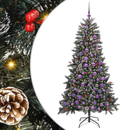 vidaXL Artificial Christmas Tree with 300 LEDs with Stand Green 180 cm