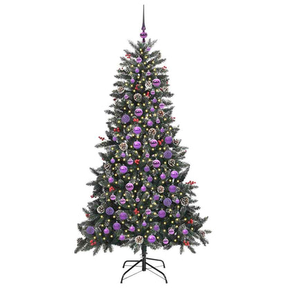 vidaXL Artificial Christmas Tree with 300 LEDs with Stand Green 180 cm