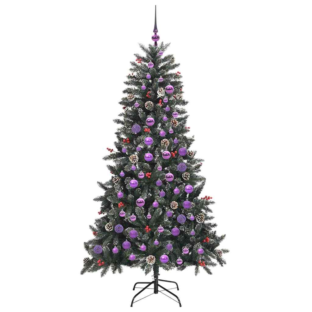 vidaXL Artificial Christmas Tree with 300 LEDs with Stand Green 180 cm