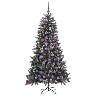 vidaXL Artificial Christmas Tree with 300 LEDs with Stand Green 180 cm