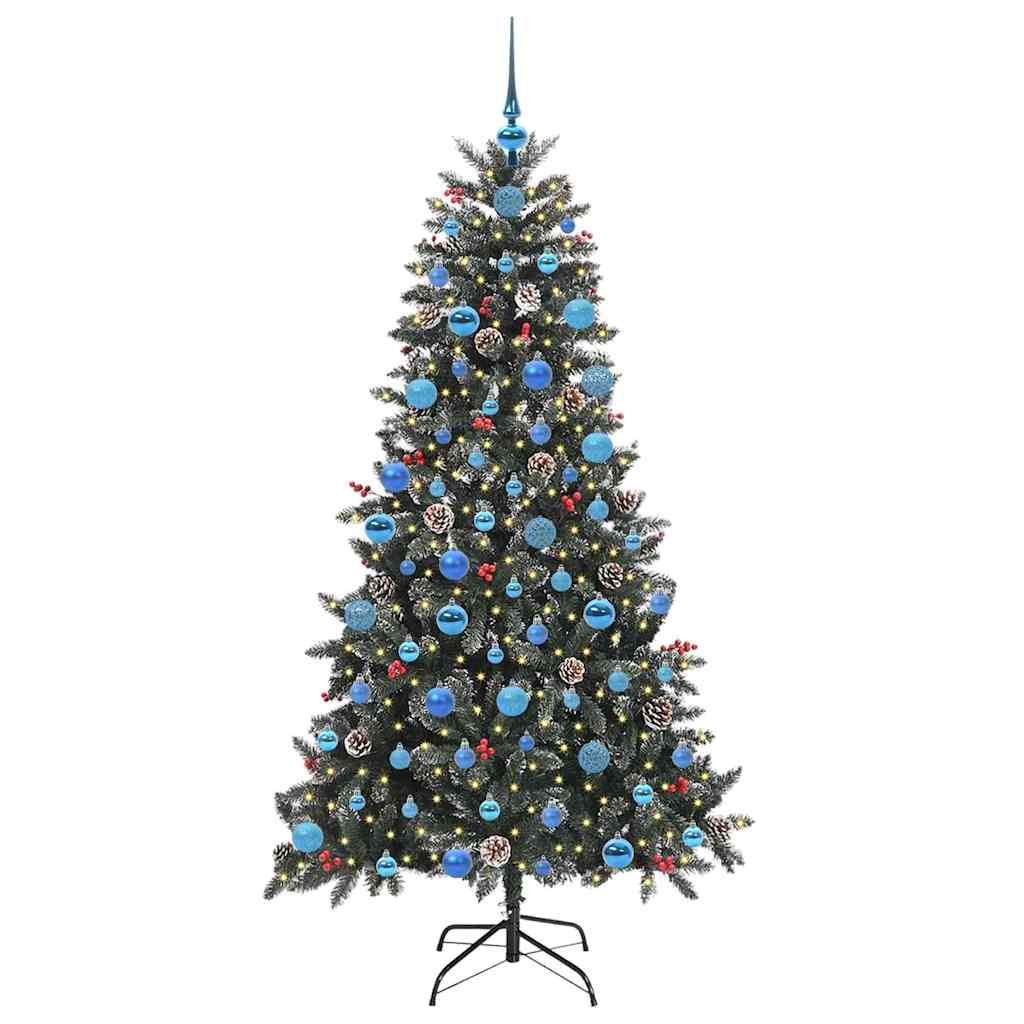 vidaXL Artificial Christmas Tree with 300 LEDs with Stand Green 180 cm