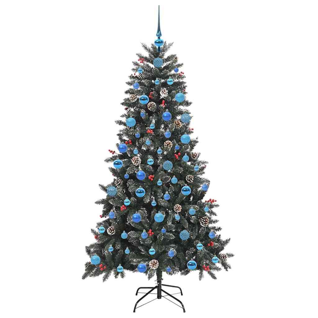 vidaXL Artificial Christmas Tree with 300 LEDs with Stand Green 180 cm
