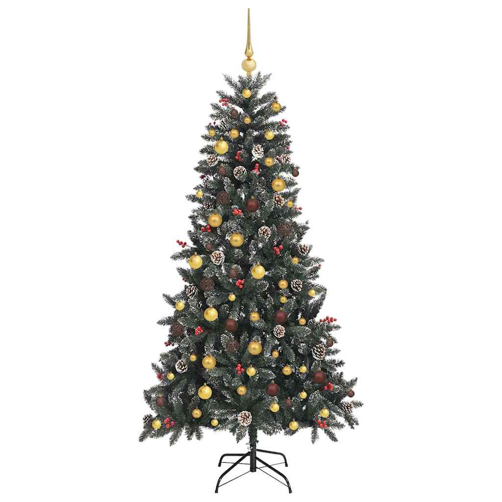 vidaXL Artificial Christmas Tree with 300 LEDs with Stand Green 210 cm