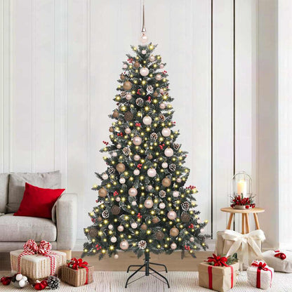 vidaXL Artificial Christmas Tree with 300 LEDs with Stand Green 210 cm