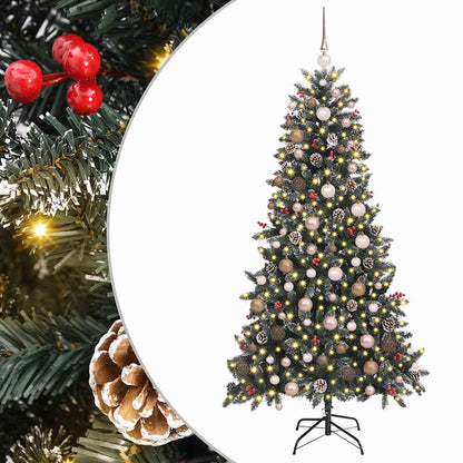 vidaXL Artificial Christmas Tree with 300 LEDs with Stand Green 210 cm