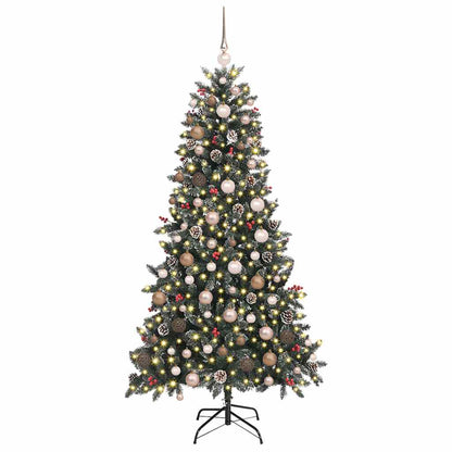 vidaXL Artificial Christmas Tree with 300 LEDs with Stand Green 210 cm