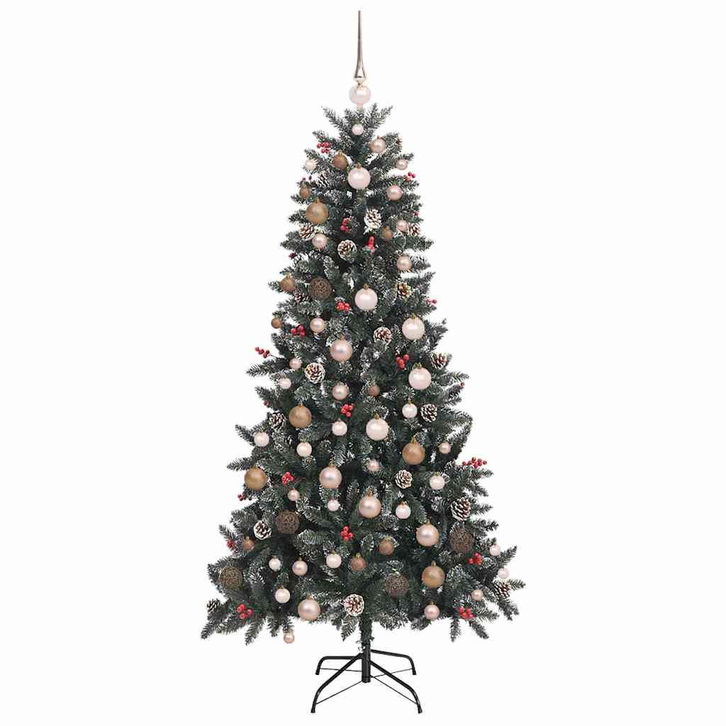 vidaXL Artificial Christmas Tree with 300 LEDs with Stand Green 210 cm