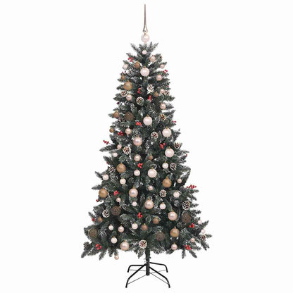 vidaXL Artificial Christmas Tree with 300 LEDs with Stand Green 210 cm