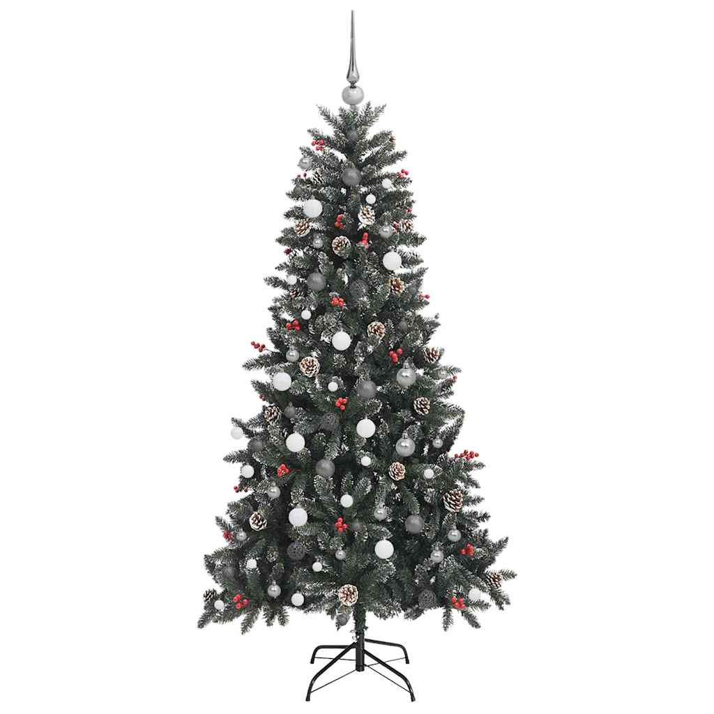 vidaXL Artificial Christmas Tree with 300 LEDs with Stand Green 210 cm