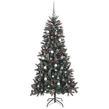 vidaXL Artificial Christmas Tree with 300 LEDs with Stand Green 210 cm