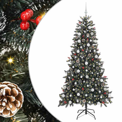 vidaXL Artificial Christmas Tree with 300 LEDs with Stand Green 210 cm