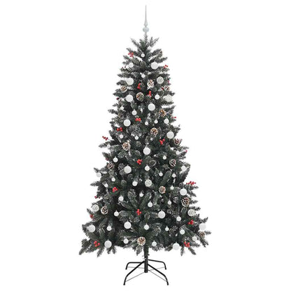 vidaXL Artificial Christmas Tree with 300 LEDs with Stand Green 210 cm