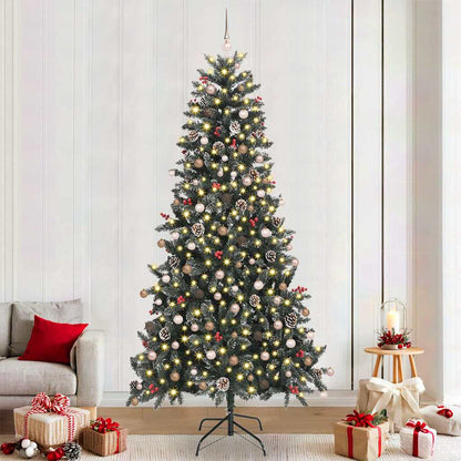 vidaXL Artificial Christmas Tree with 300 LEDs with Stand Green 240 cm