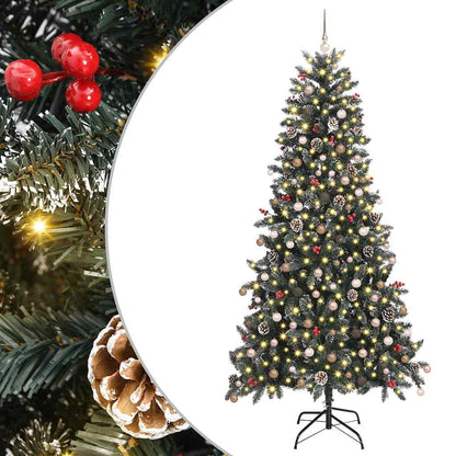 vidaXL Artificial Christmas Tree with 300 LEDs with Stand Green 240 cm