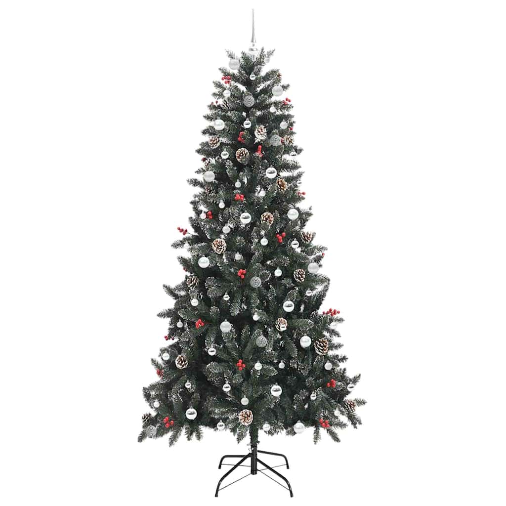 vidaXL Artificial Christmas Tree with 300 LEDs with Stand Green 240 cm