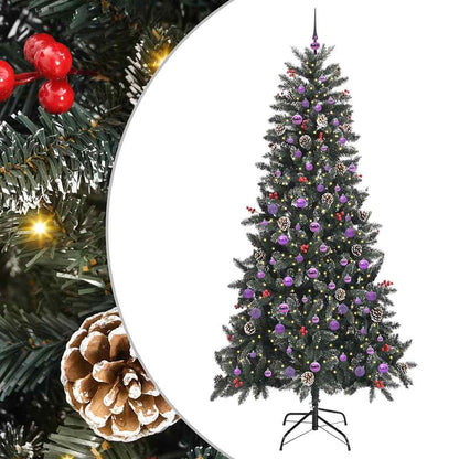 vidaXL Artificial Christmas Tree with 300 LEDs with Stand Green 240 cm