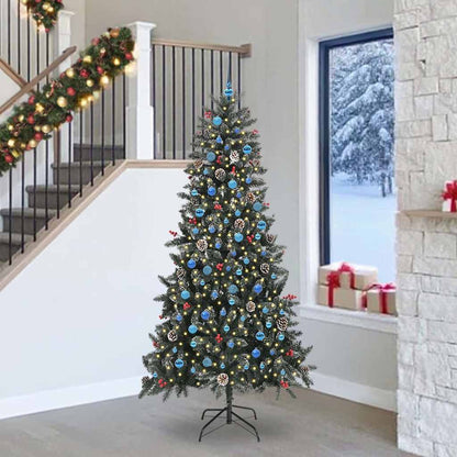 vidaXL Artificial Christmas Tree with 300 LEDs with Stand Green 240 cm