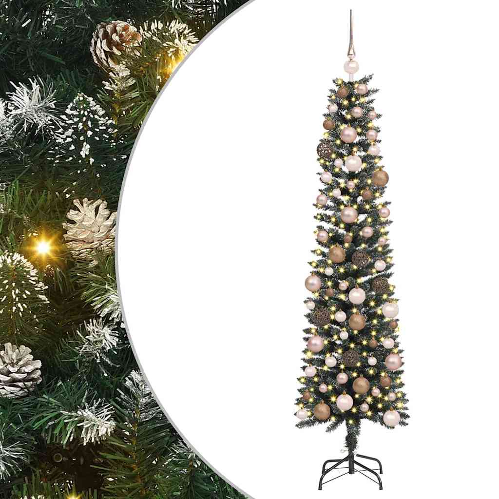vidaXL Artificial Christmas Tree with 300 LEDs with Stand Green 180 cm