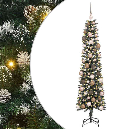 vidaXL Artificial Christmas Tree with 300 LEDs with Stand Green 180 cm