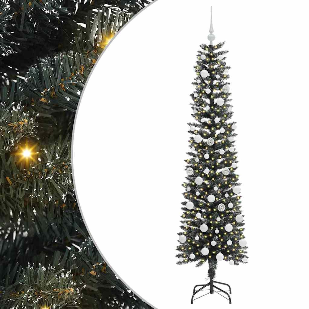 vidaXL Artificial Christmas Tree with 300 LEDs with Stand Green 180 cm