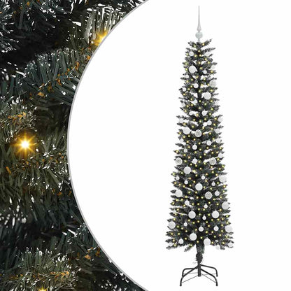 vidaXL Artificial Christmas Tree with 300 LEDs with Stand Green 180 cm