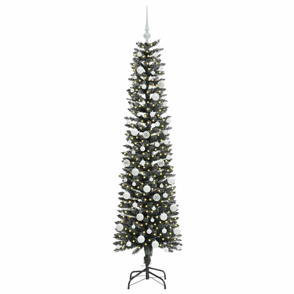 vidaXL Artificial Christmas Tree with 300 LEDs with Stand Green 180 cm
