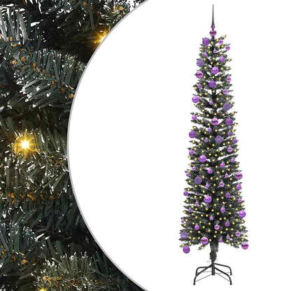 vidaXL Artificial Christmas Tree with 300 LEDs with Stand Green 180 cm