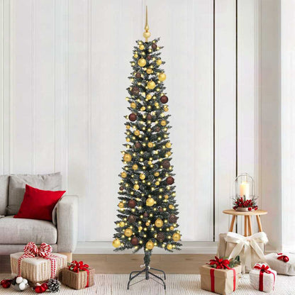 vidaXL Artificial Christmas Tree with 300 LEDs with Stand Green 210 cm