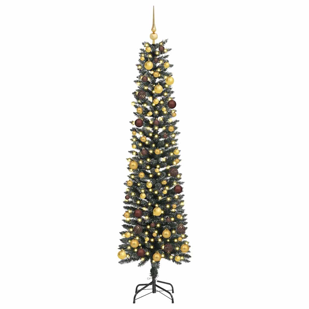 vidaXL Artificial Christmas Tree with 300 LEDs with Stand Green 210 cm