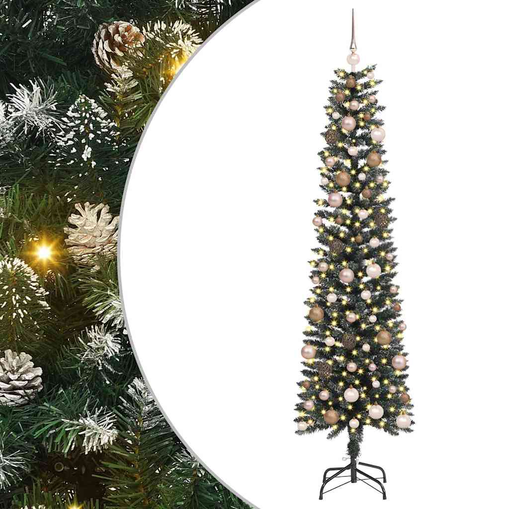 vidaXL Artificial Christmas Tree with 300 LEDs with Stand Green 210 cm