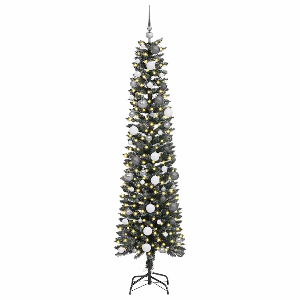 vidaXL Artificial Christmas Tree with 300 LEDs with Stand Green 210 cm