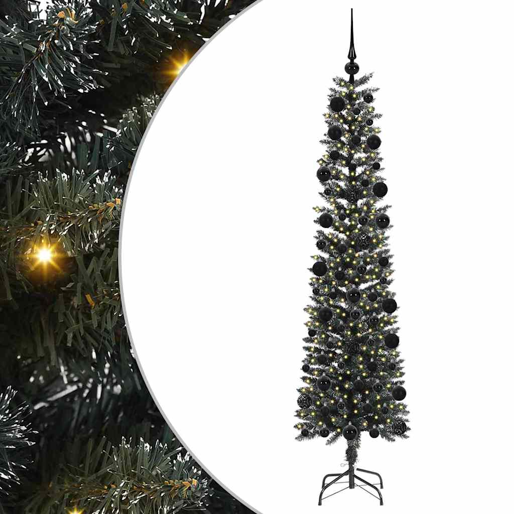 vidaXL Artificial Christmas Tree with 300 LEDs with Stand Green 210 cm