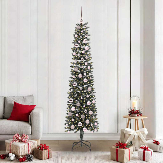 vidaXL Artificial Christmas Tree with 300 LEDs with Stand Green 210 cm