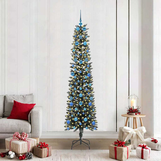 vidaXL Artificial Christmas Tree with 300 LEDs with Stand Green 210 cm