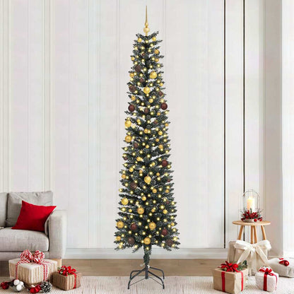 vidaXL Artificial Christmas Tree with 300 LEDs with Stand Green 240 cm