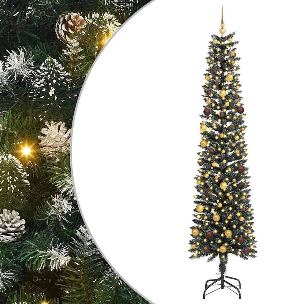 vidaXL Artificial Christmas Tree with 300 LEDs with Stand Green 240 cm