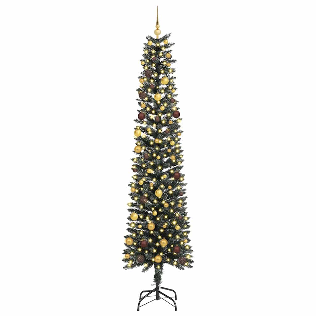 vidaXL Artificial Christmas Tree with 300 LEDs with Stand Green 240 cm