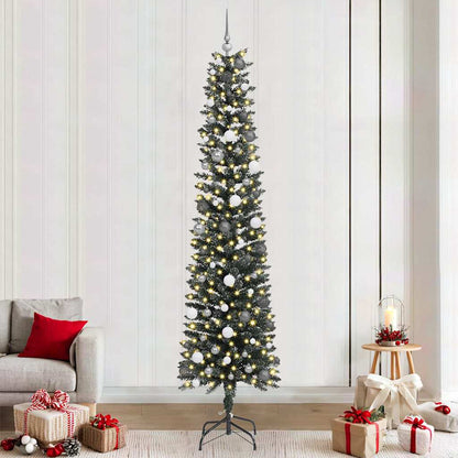vidaXL Artificial Christmas Tree with 300 LEDs with Stand Green 240 cm