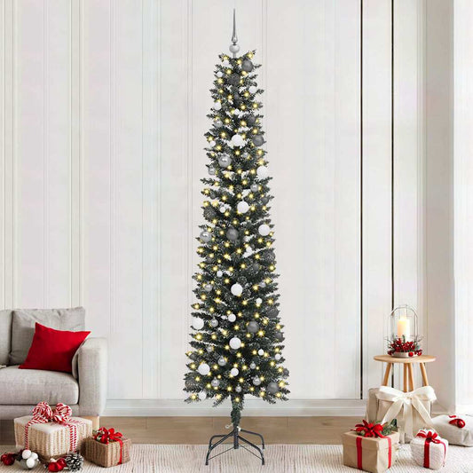 vidaXL Artificial Christmas Tree with 300 LEDs with Stand Green 240 cm