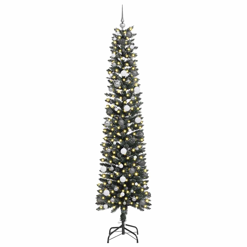 vidaXL Artificial Christmas Tree with 300 LEDs with Stand Green 240 cm