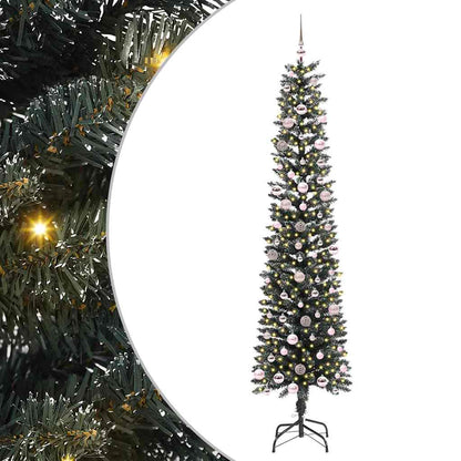 vidaXL Artificial Christmas Tree with 300 LEDs with Stand Green 240 cm