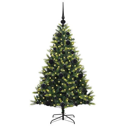 vidaXL Artificial Hinged Christmas Tree 150 LEDs Green 120 cm
